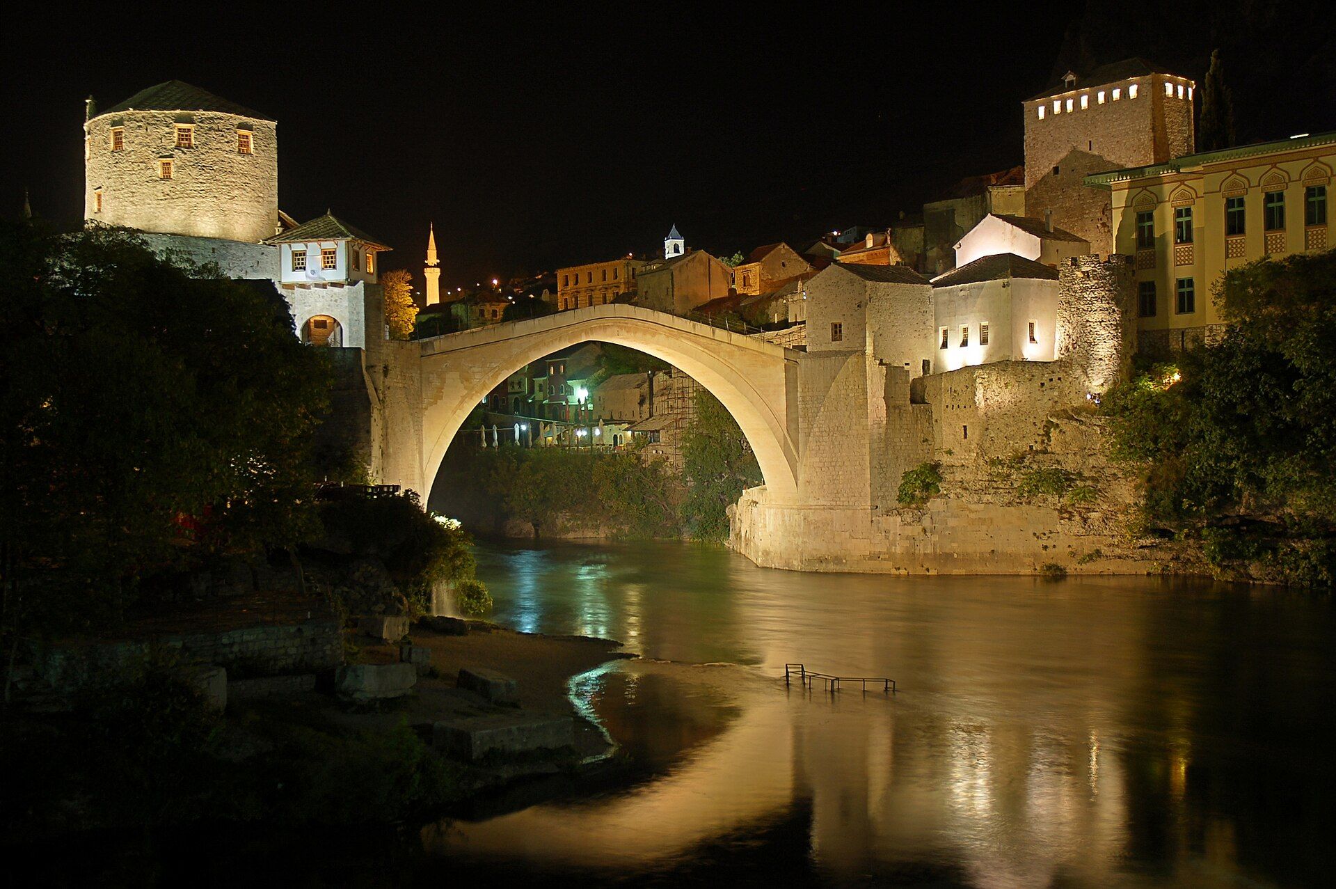 Mostar, az Öreg híd éjszaka